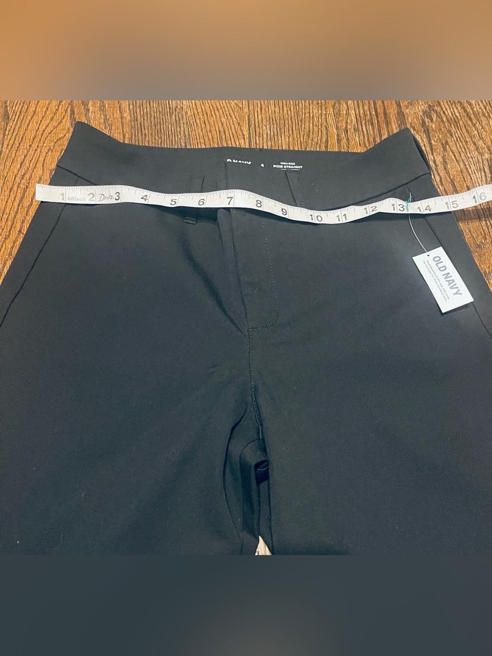 Old Navy women’s Black High-Rise Straight Pants size 4 NWT - Picture 8 of 11